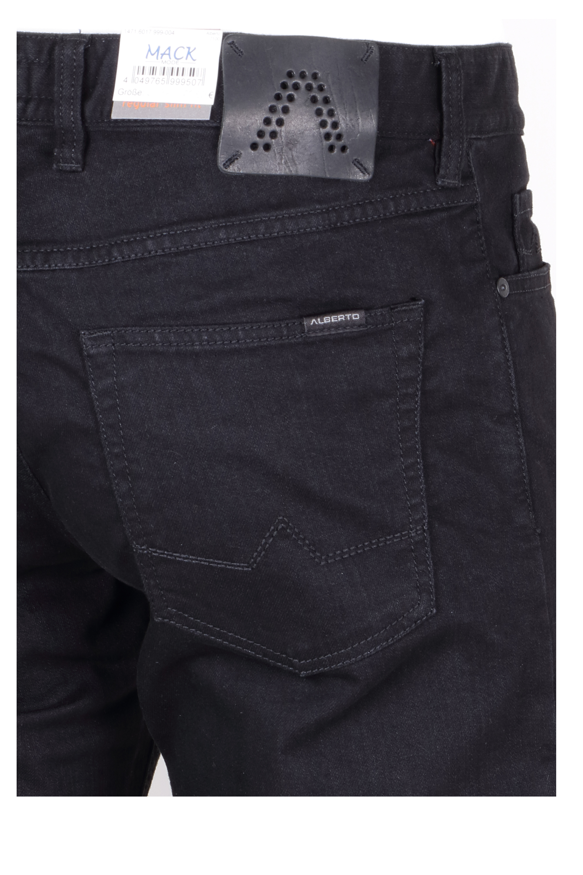 Alberto Herren Jeans Pipe regular fit - schwarz 40/30