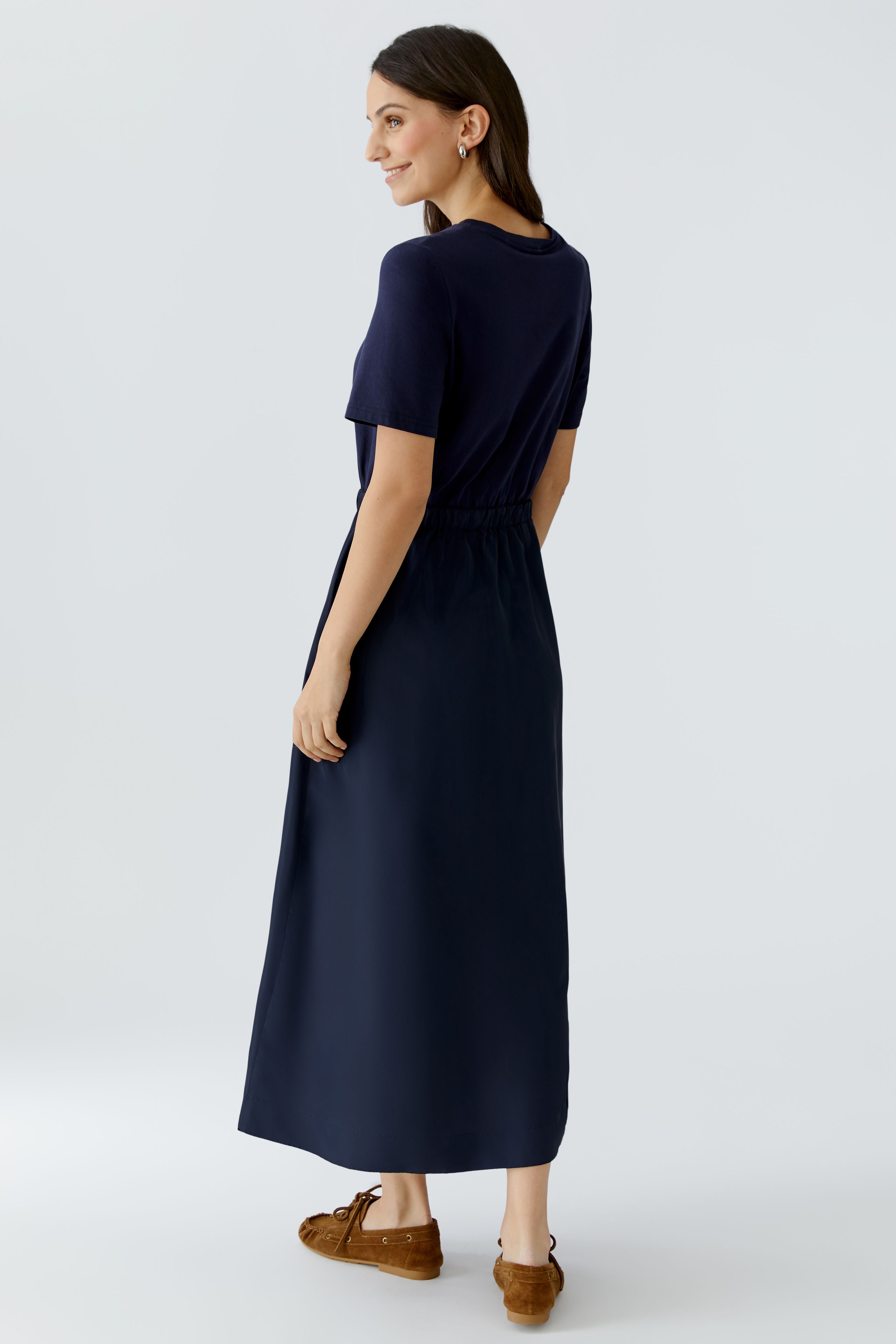 Oui Patchkleid in Maxilänge - dunkelblau 34