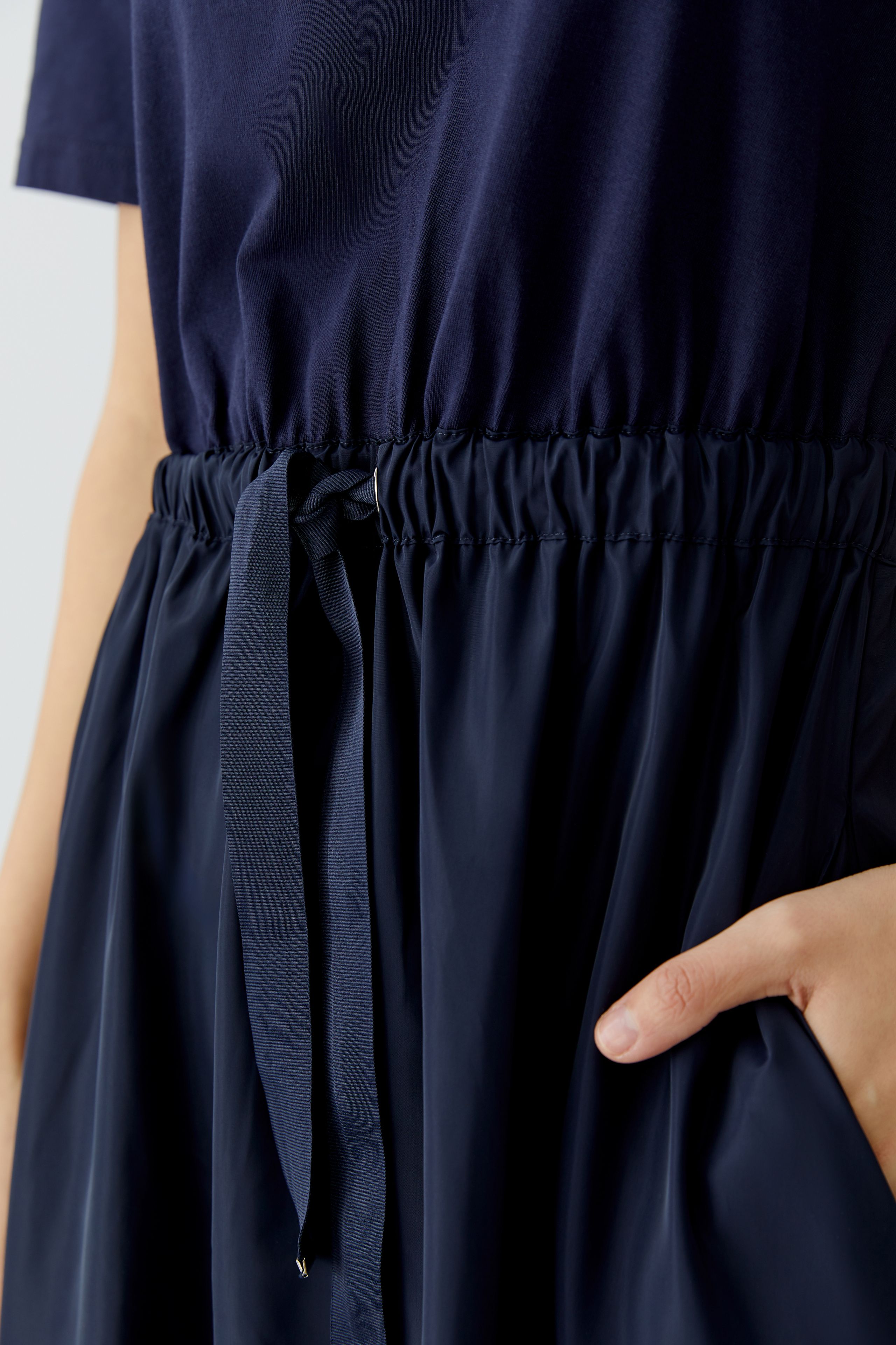 Oui Patchkleid in Maxilänge - dunkelblau 34