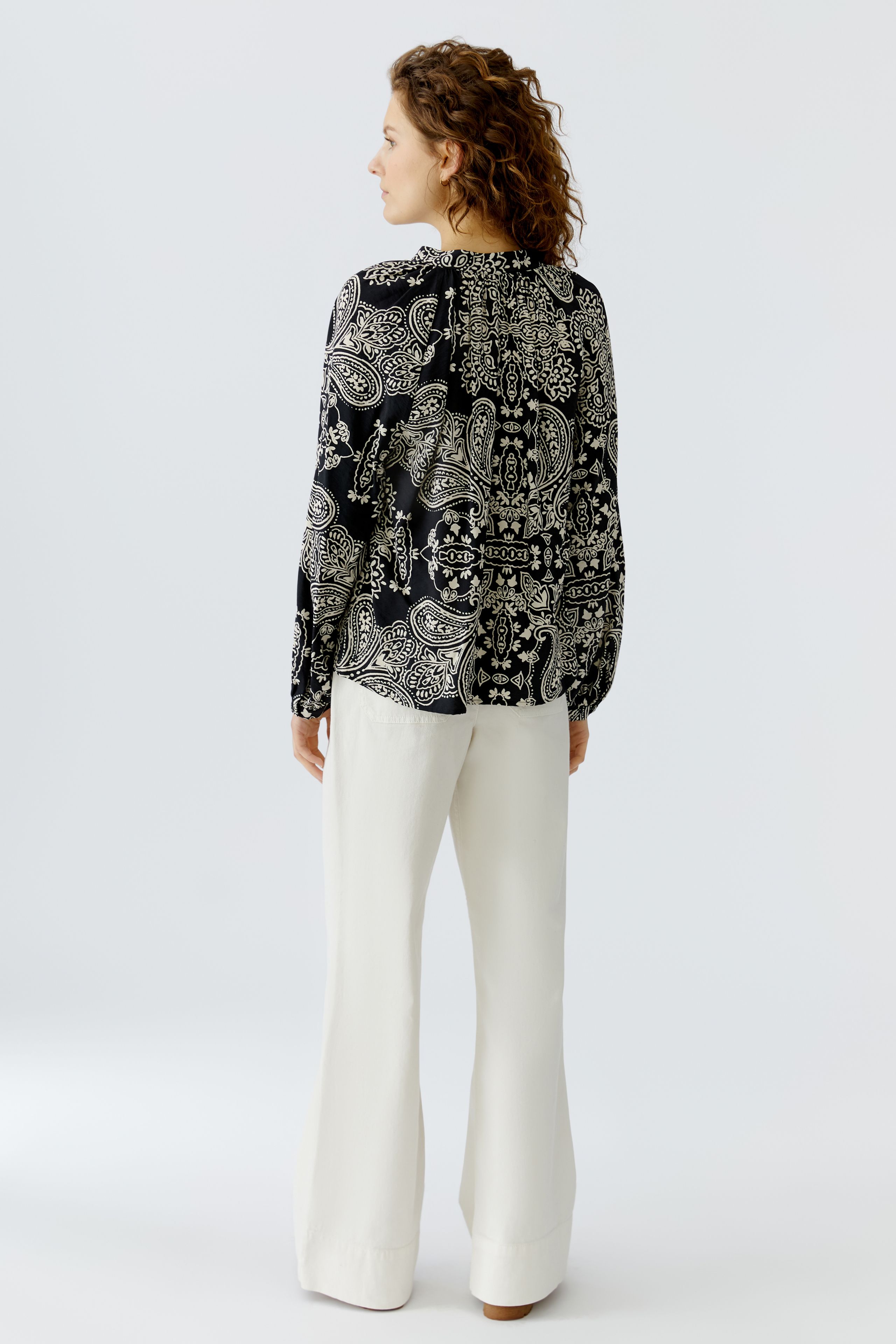 Oui lässige Printbluse aus weicher Viskosemischung