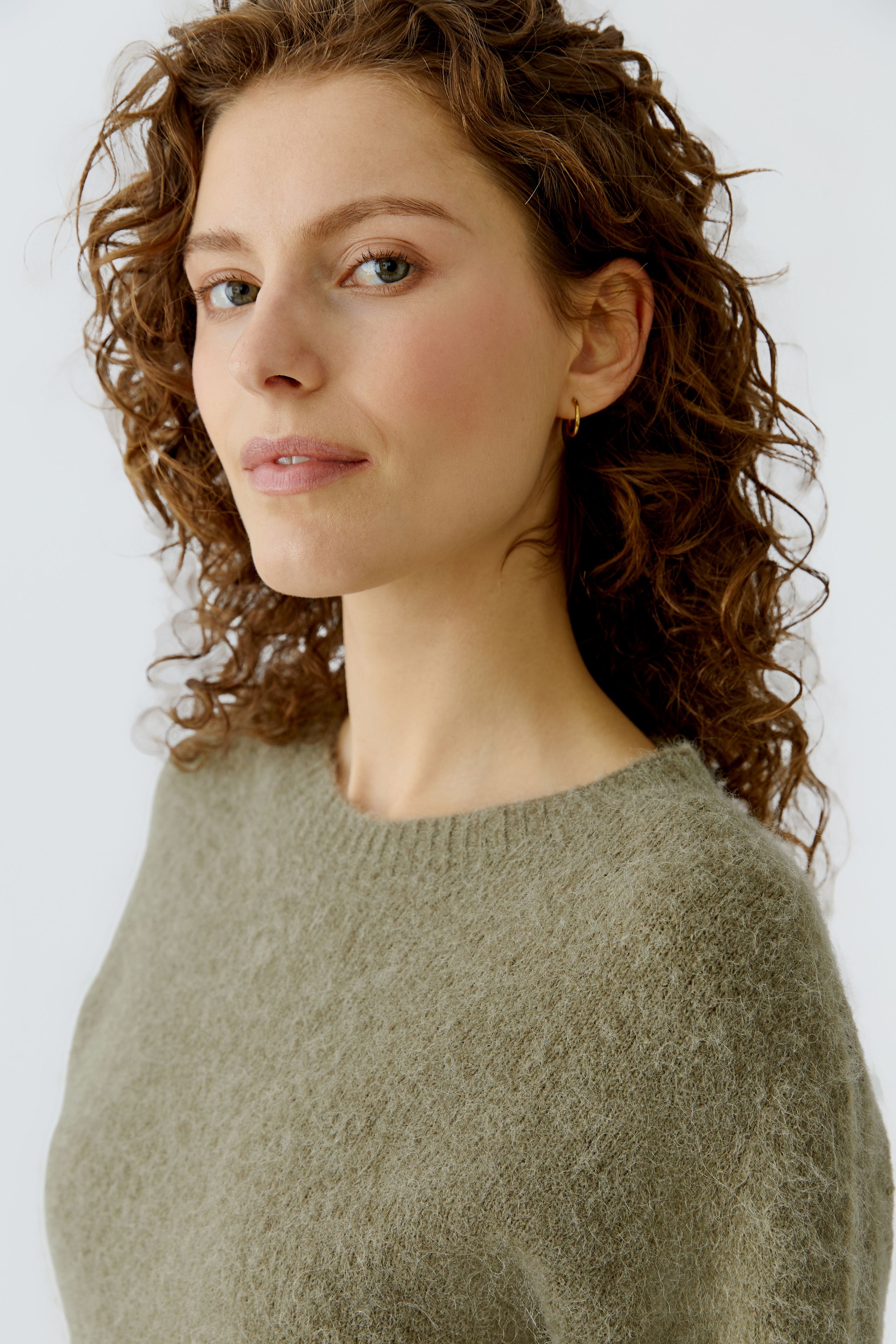 Oui seamless gestrickter Pullover - green garden
