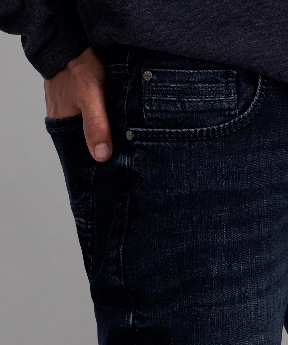 PIONEER Herren Jeans – Regular Fit, Dark Blue Denim 40/32