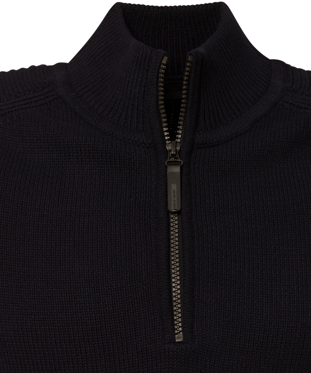 Pierre Cardin Pullover Troyer zip - schwarz L
