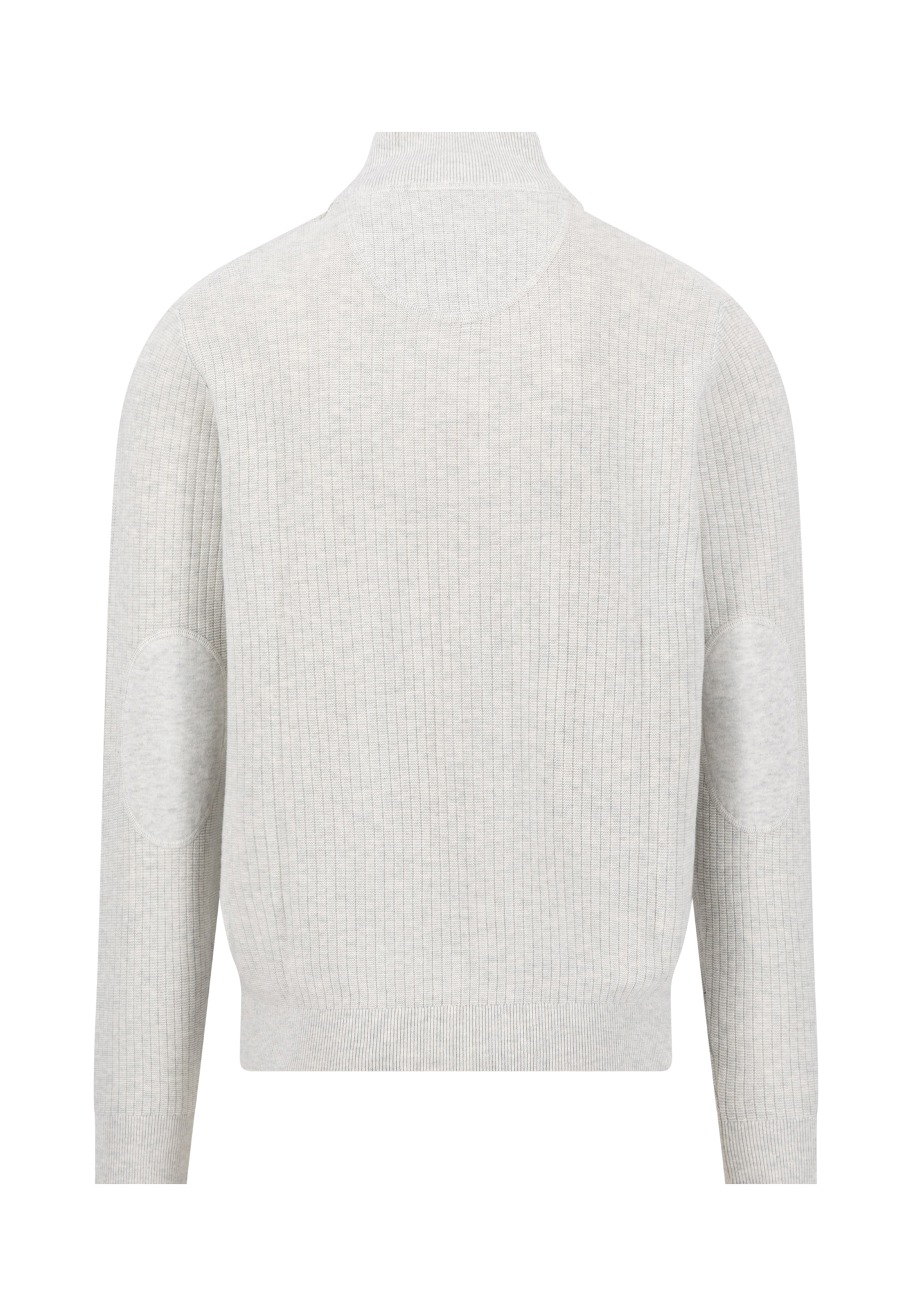 Fynch‑Hatton Herren Strickjacke mit Reißverschluss – Hellgrau