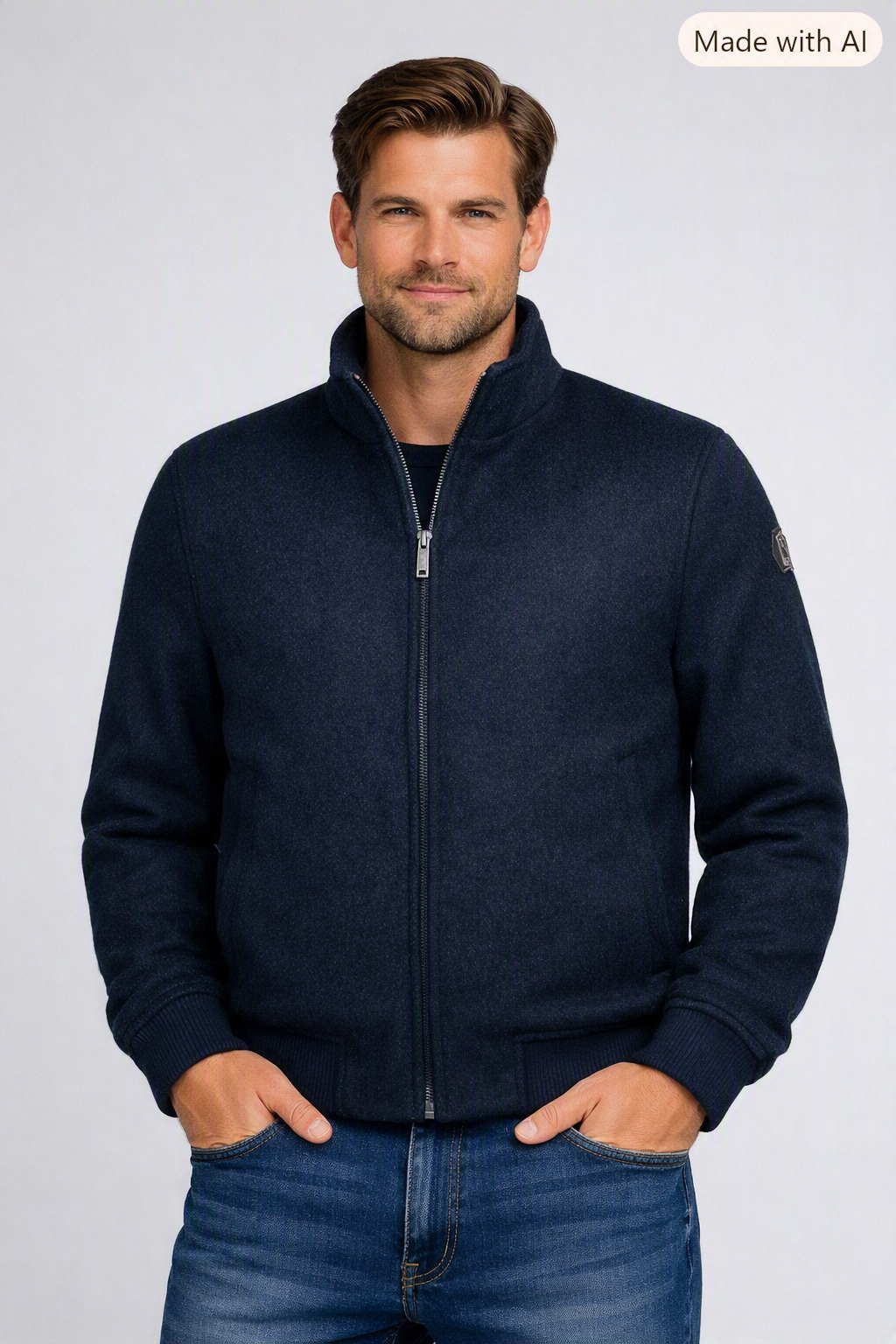 NZA New Zealand Auckland Herrenjacke – Wolloptik XXL