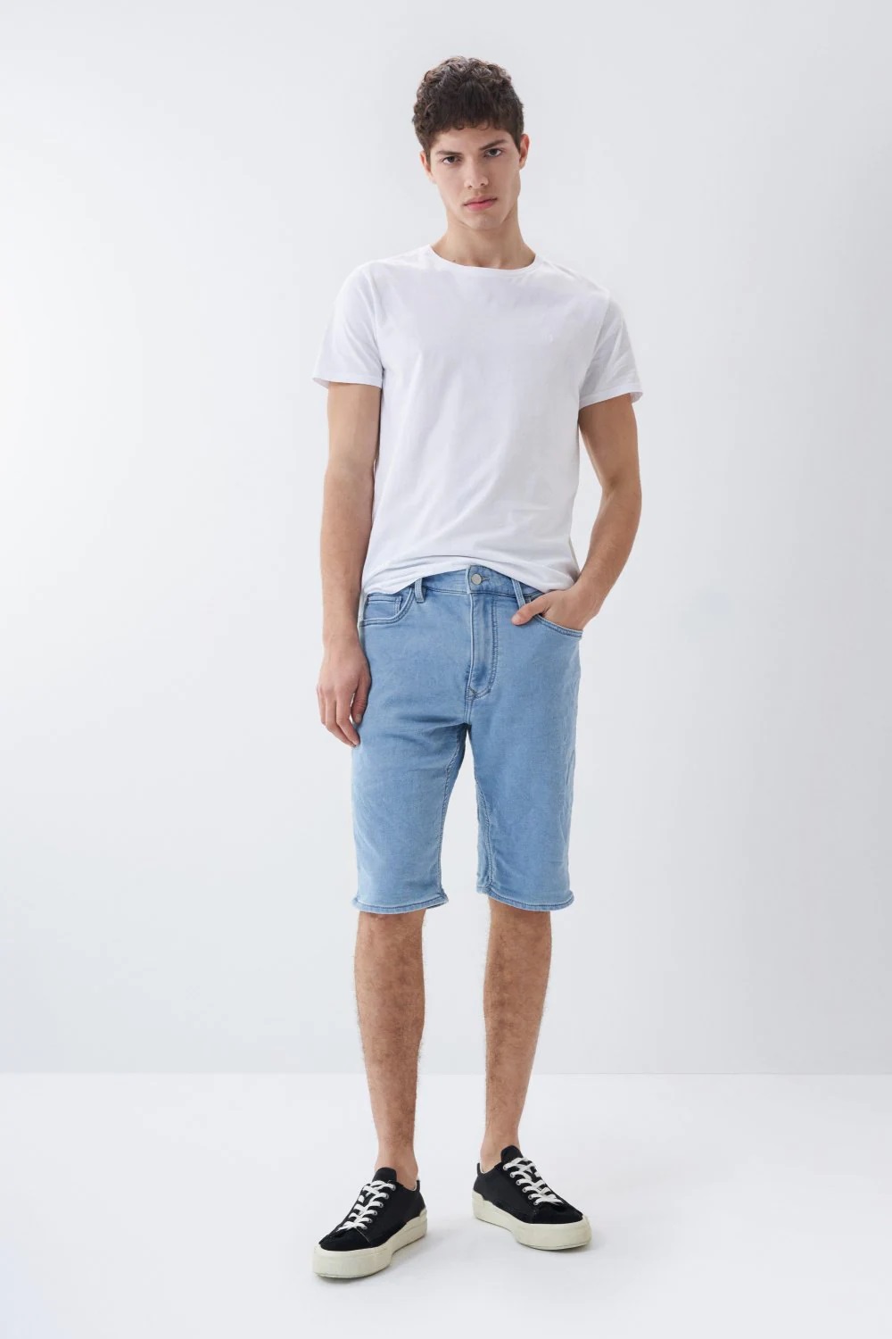 Salsa Herren Jeans Shorts - hellblau 32