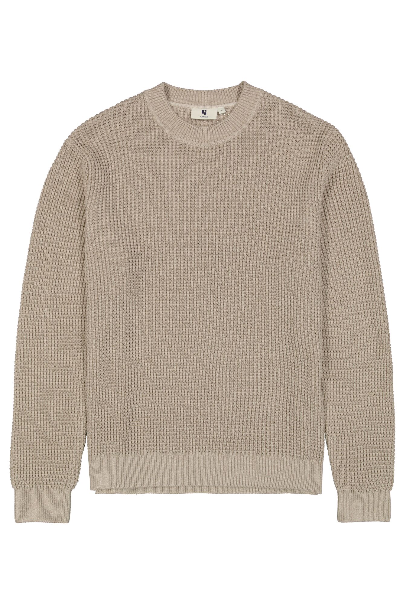 Garcia Herren Pullover Waffelstrick – Taupe