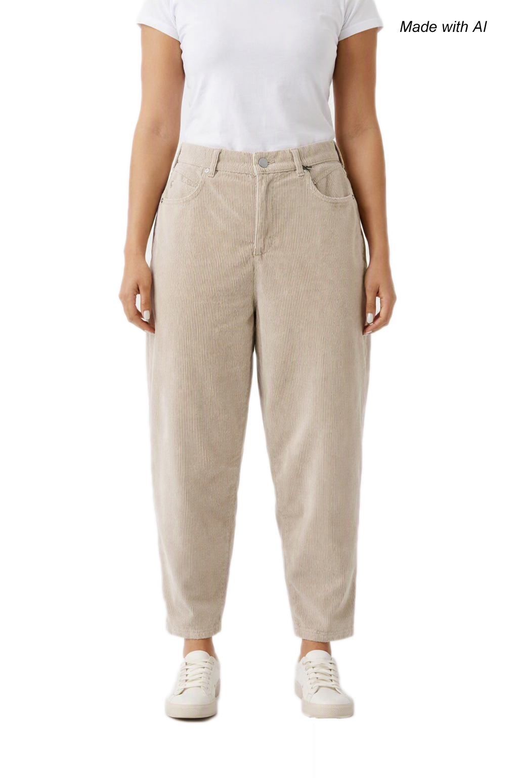 Angels Cordhose Damen – Beige O‑Shape