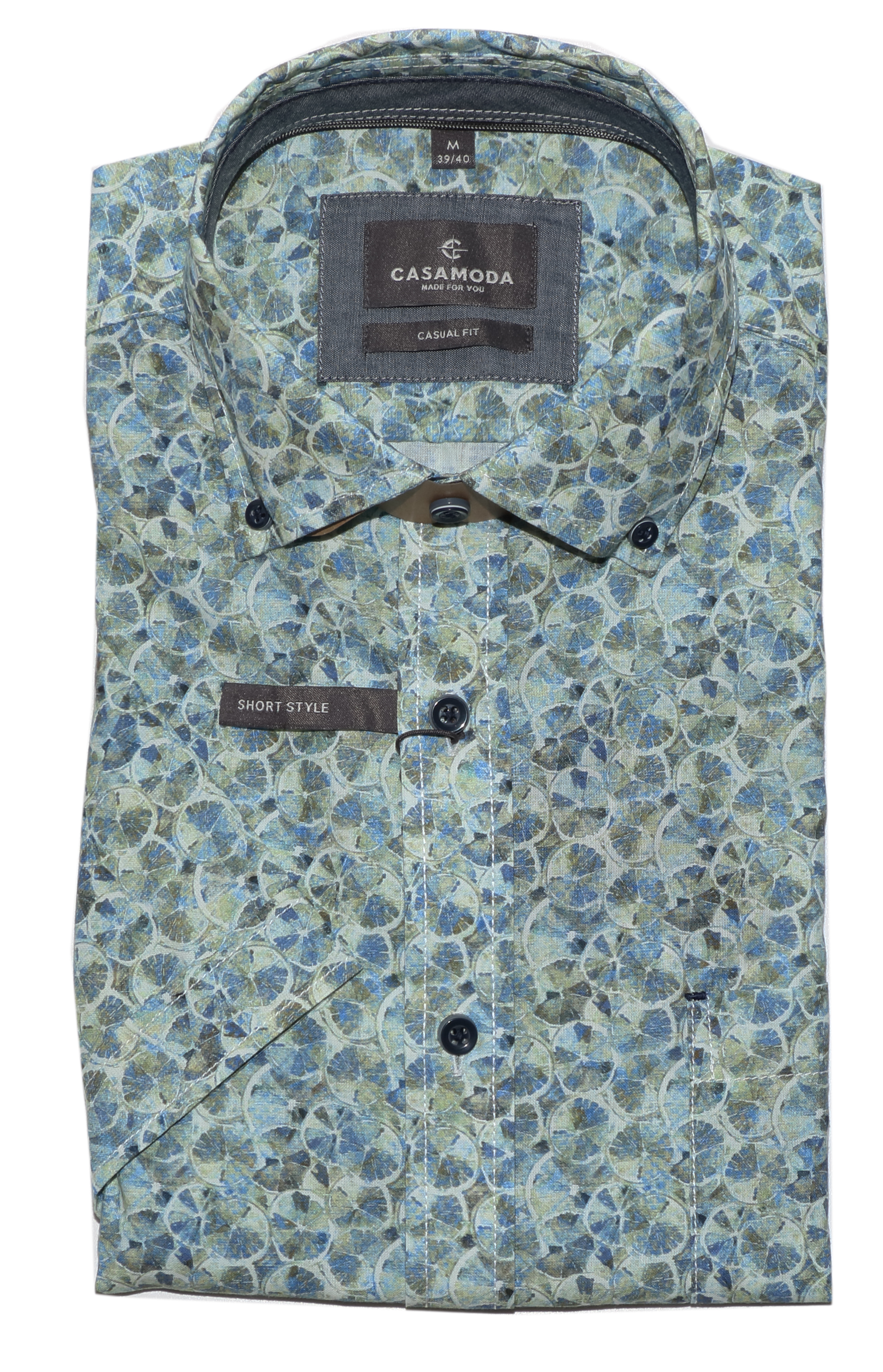 Casamoda Hemd 1/2 Arm casual fit - grün