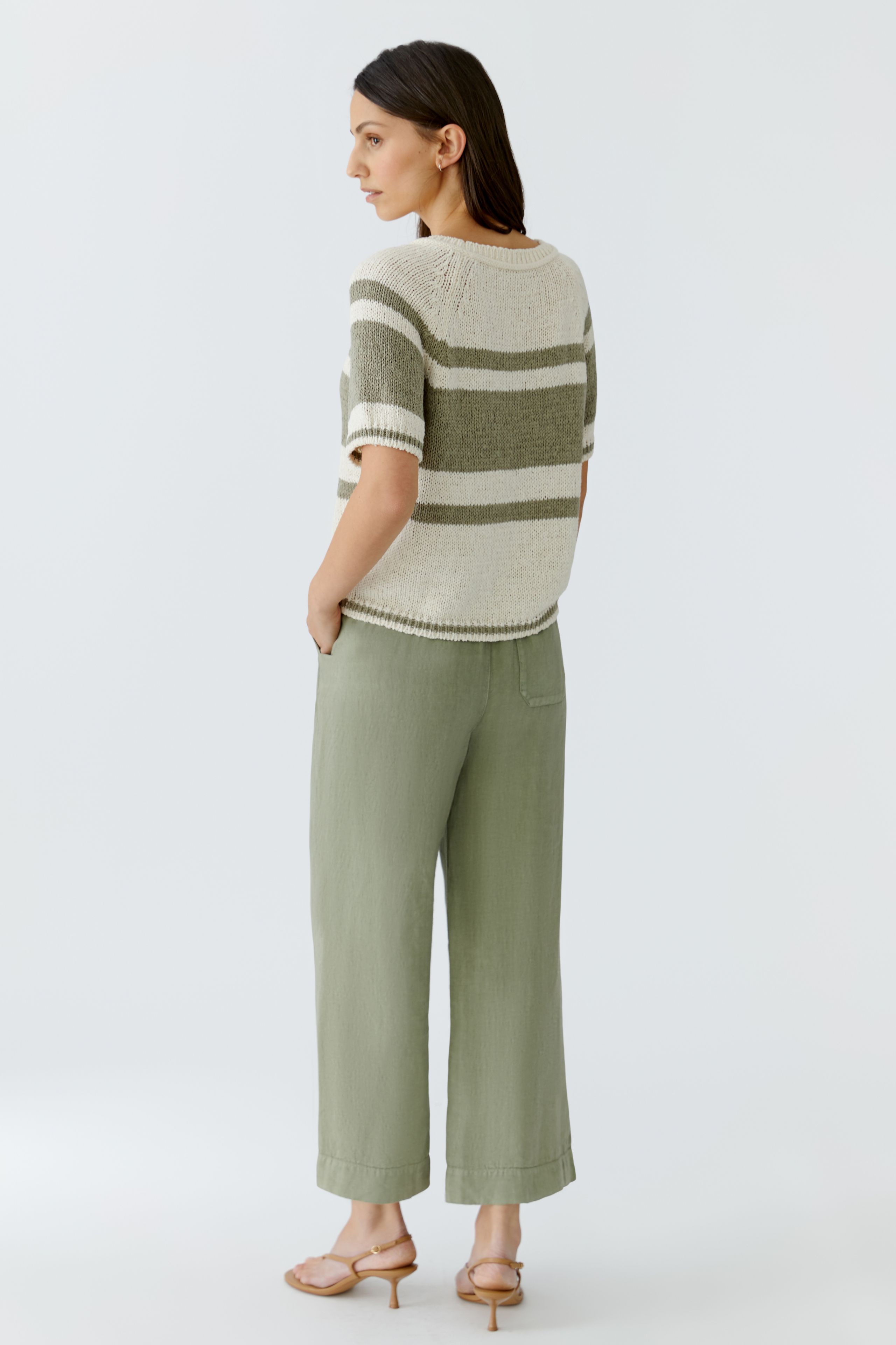 Oui  Pullover in sommerlichem Bändchengarn 36