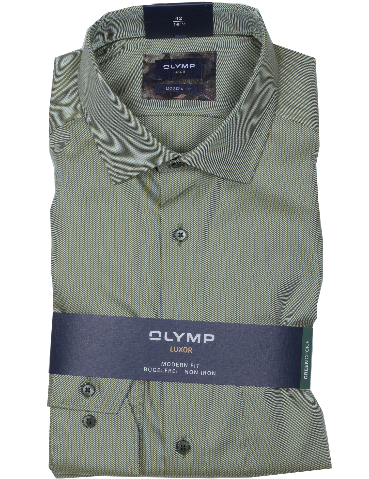 Olymp Hemd Luxor modern fit 40 grün