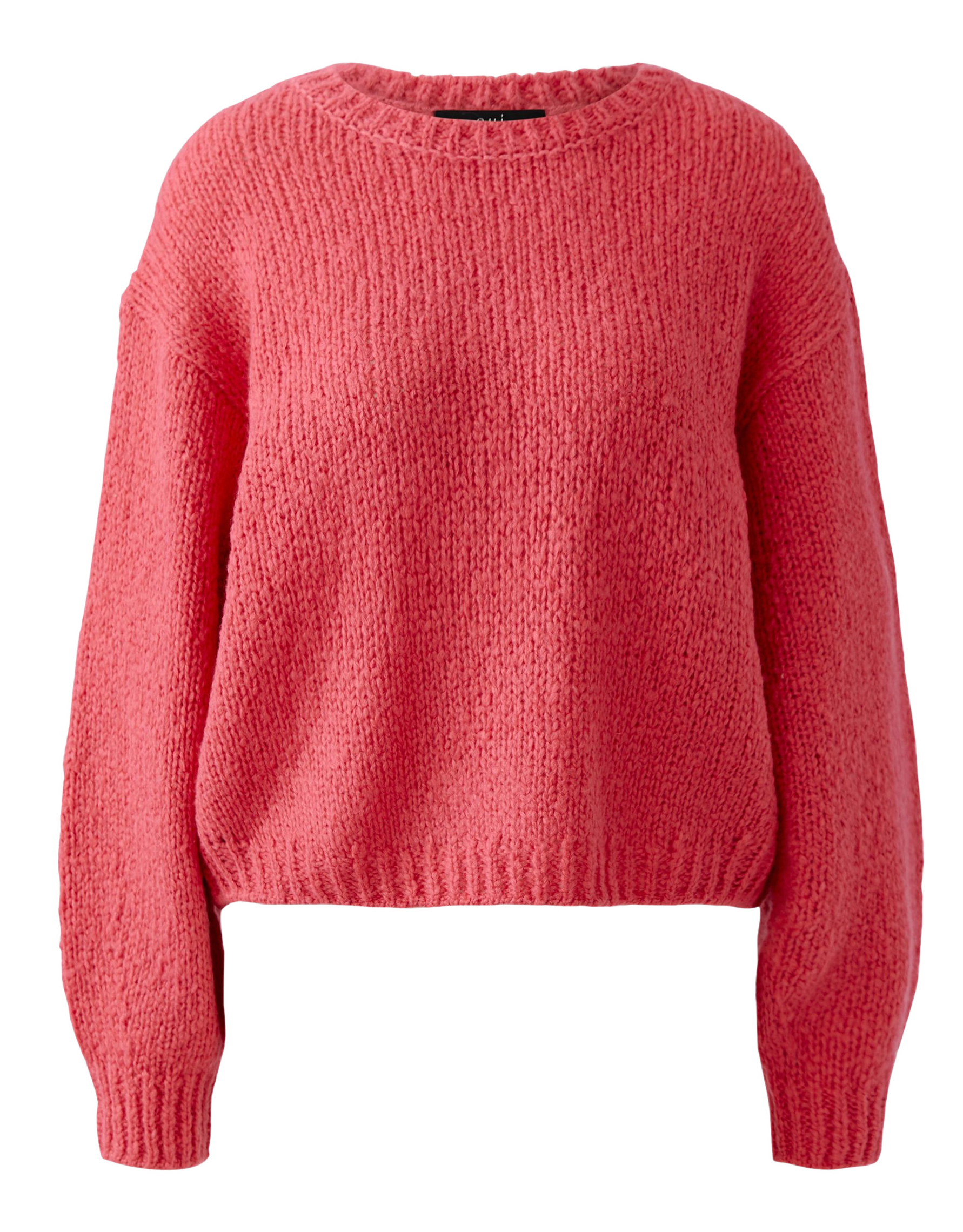 Oui Kuscheliger Strickpullover in Koralle 40