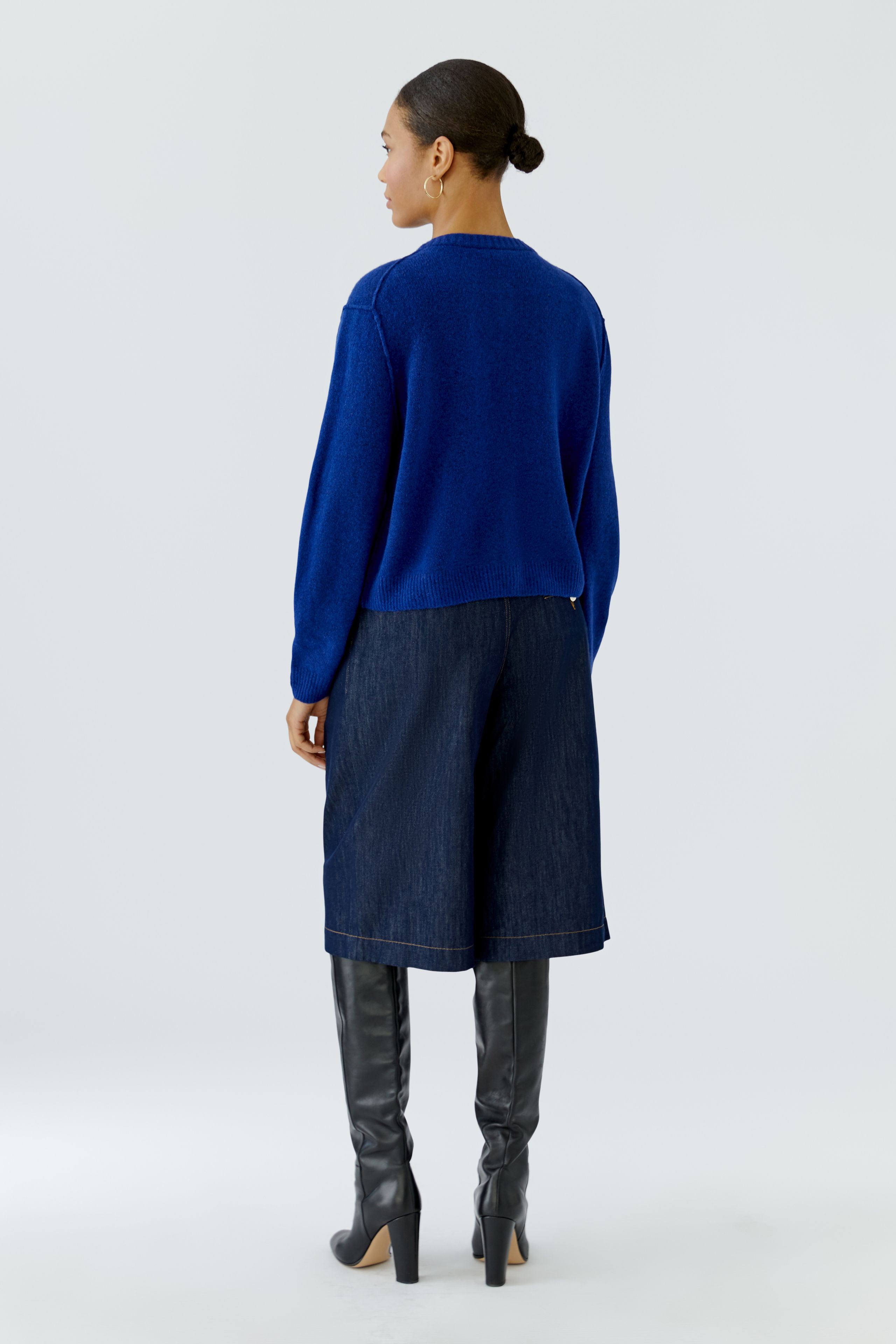Oui Strickjacke ILAYA - super soft - Royalblau 44