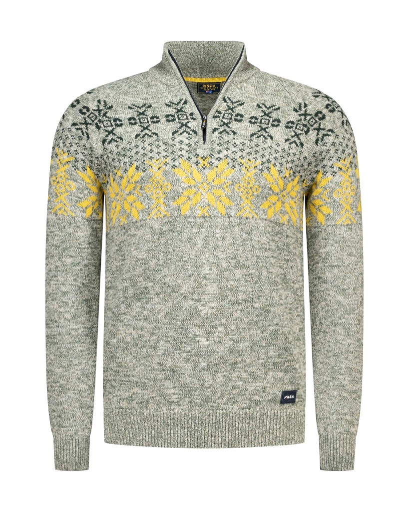New Zealand Auckland Herrenpullover mit Norweger‑Muster XL