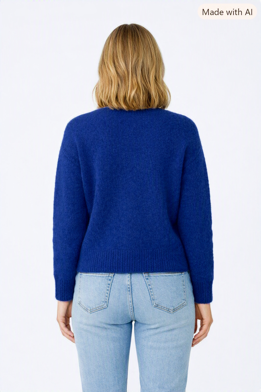 Oui Damen‑Pullover Royalblau 44