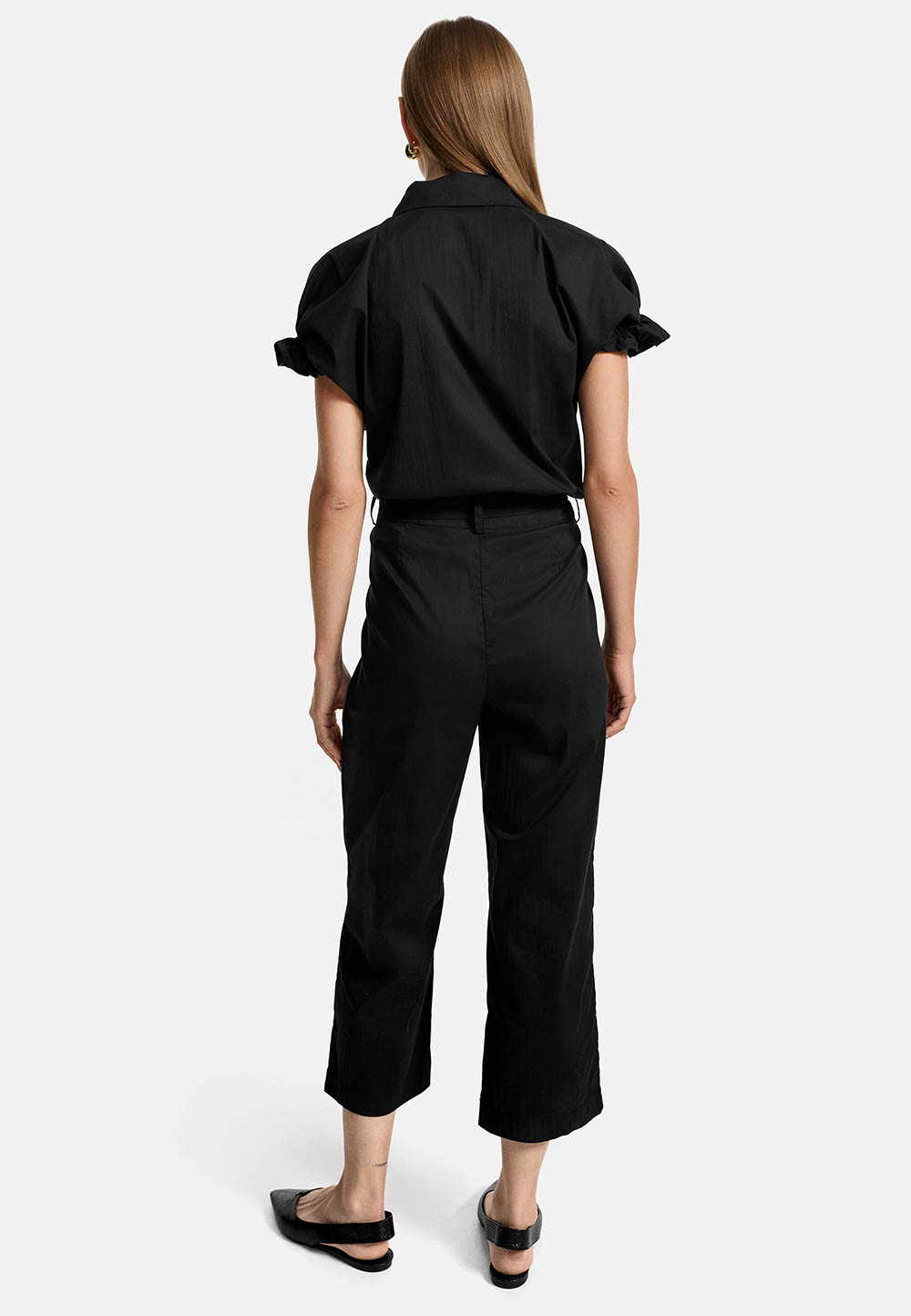 Catnoir Bluse smoked Baumwollstretch - weiß