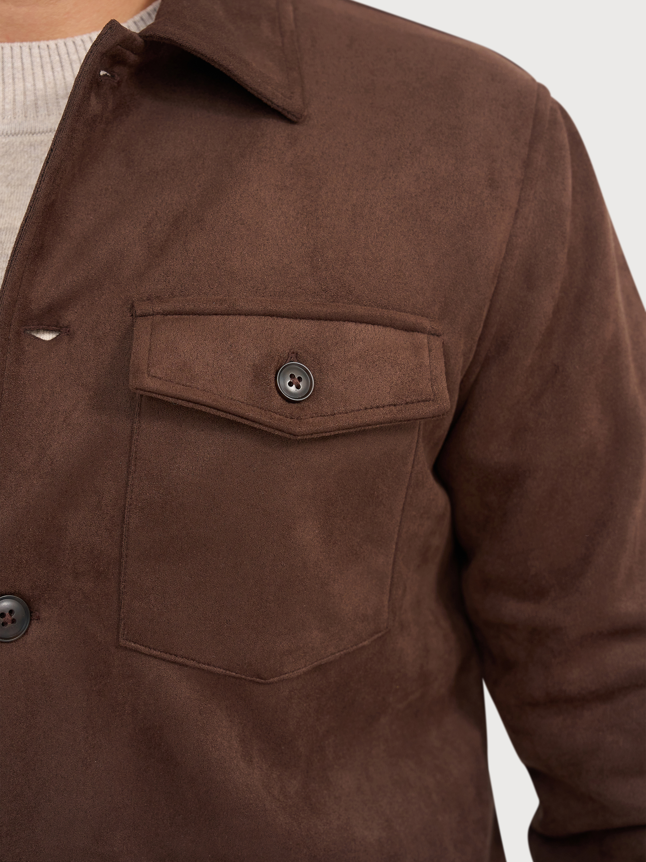 Blue Industry Hemdjacke Wildlederoptik XXL