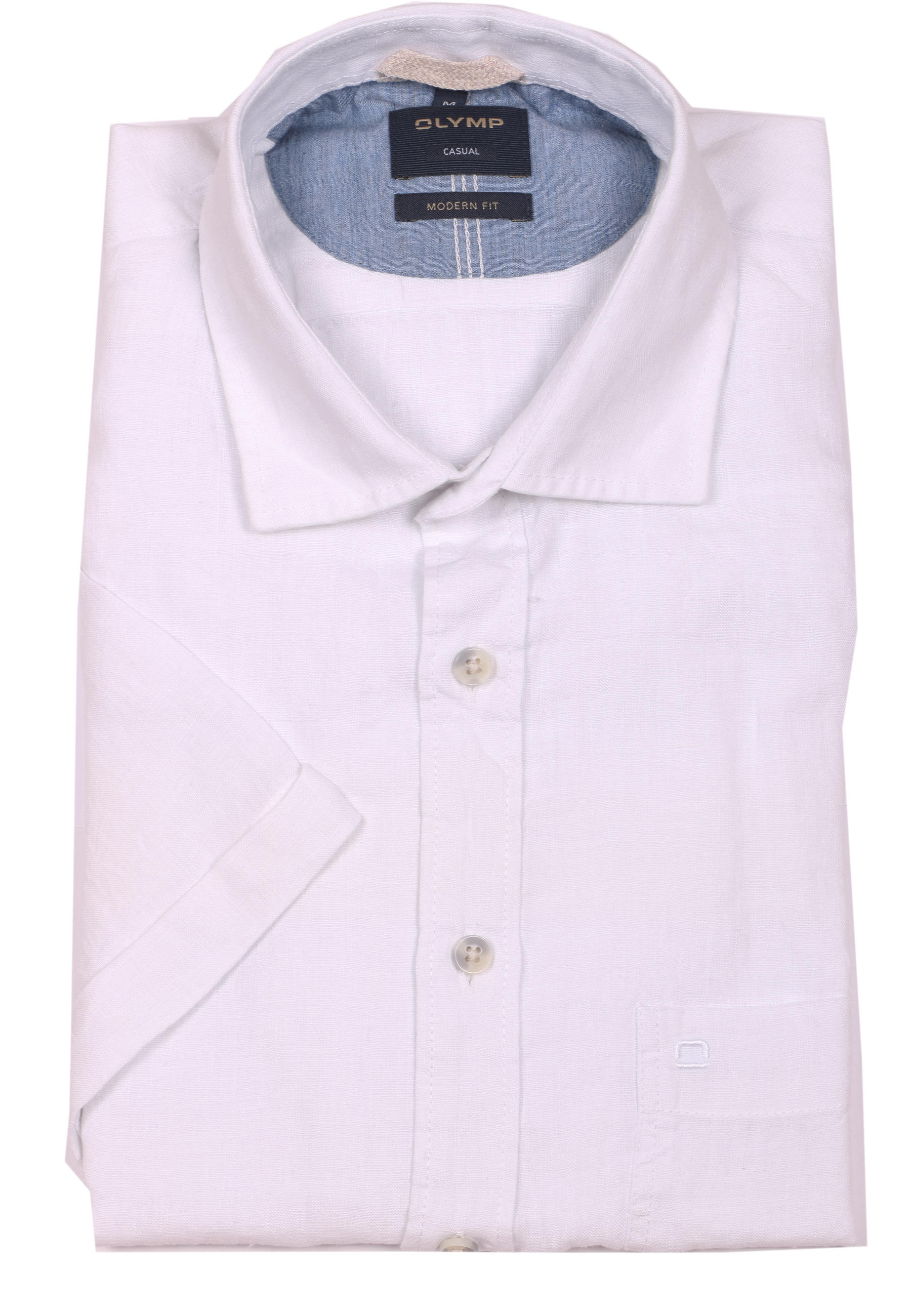 Olymp Leinenenhemd 1/2 Arm Casual - weiß XXL