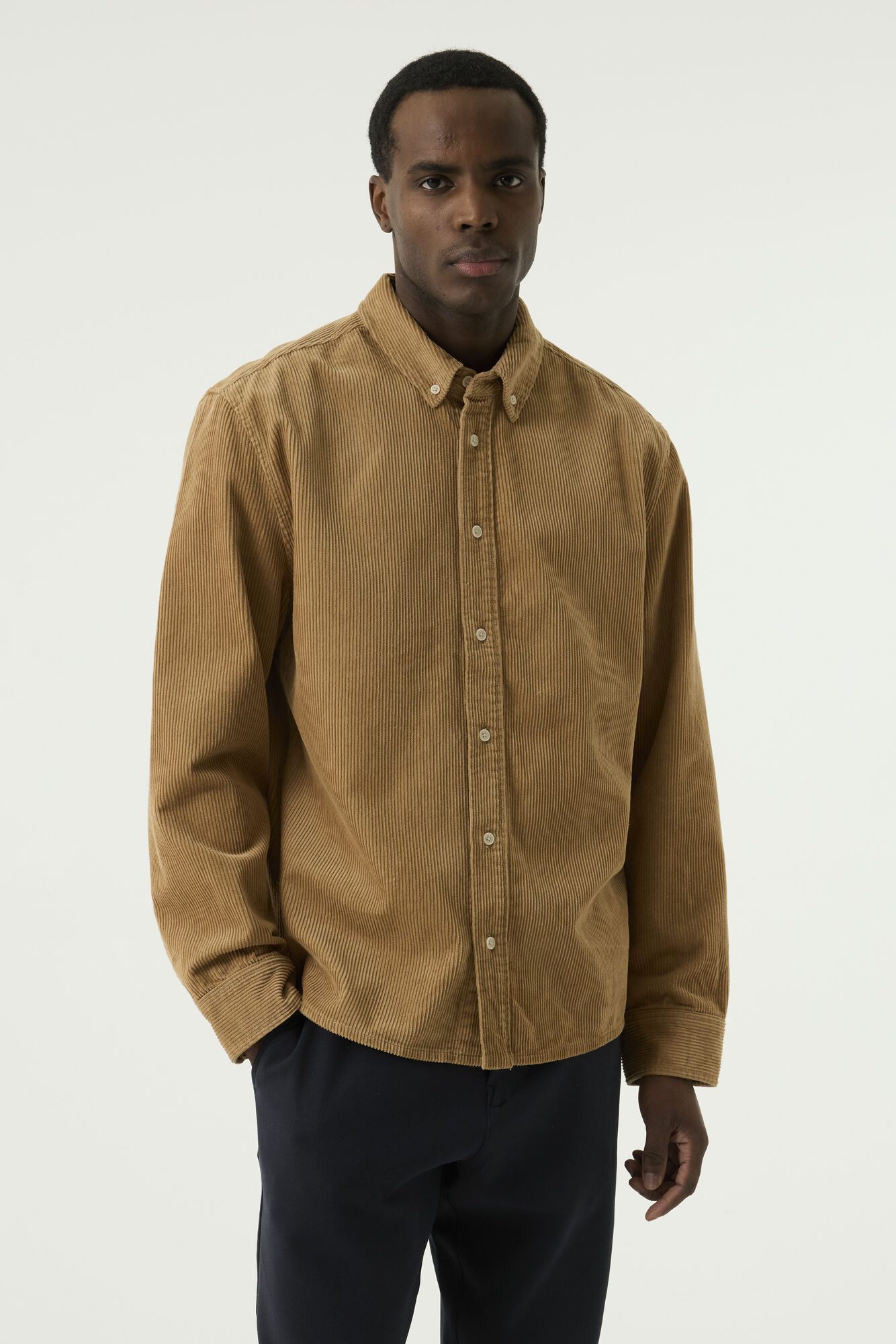 Garcia  Cordhemd  in  Camel XXL