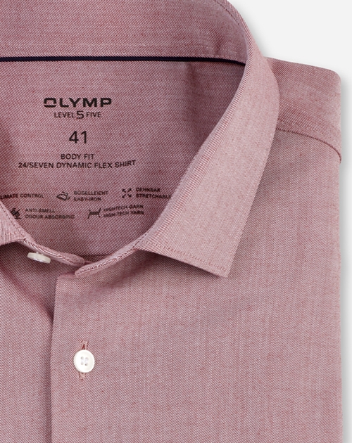 Olymp Hemd Level 5 body fit - rot