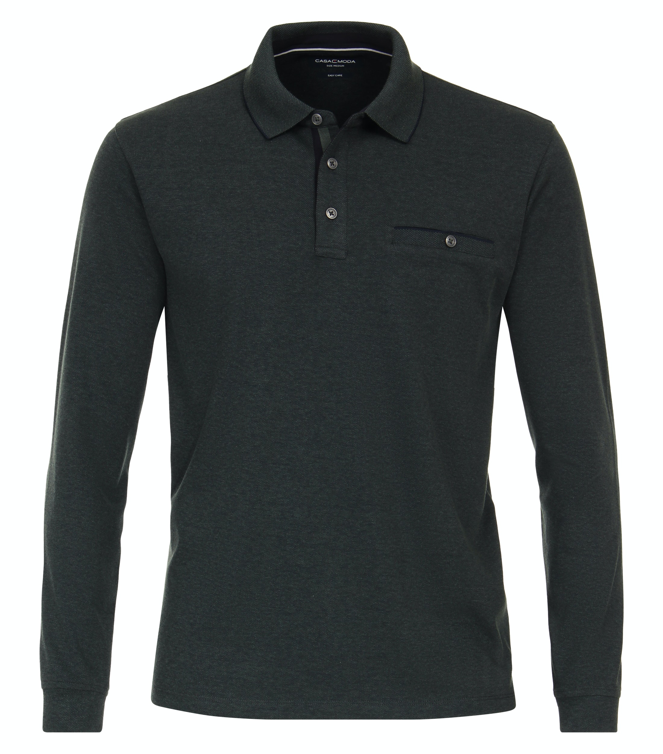 Casamoda Herren Polo-Shirt Langarm 3XL grün