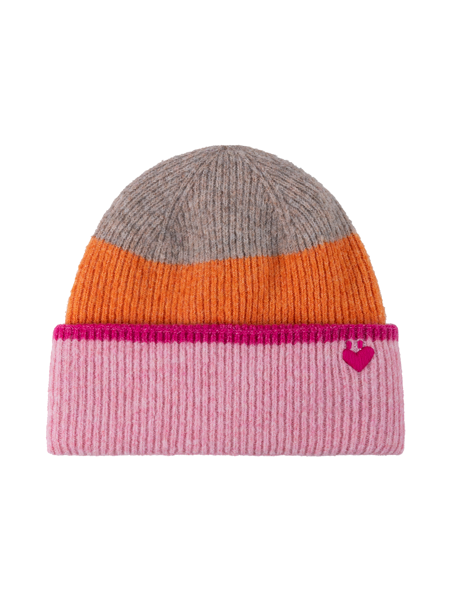 Lieblingsstück Damen Mütze – Colorblock Pink / Orange / Grau OZ