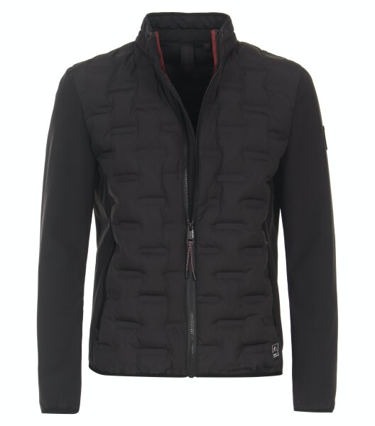 Casamoda Herren Jacke Materialmix - schwarz